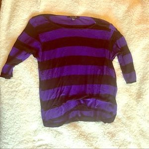Purple striped sweater